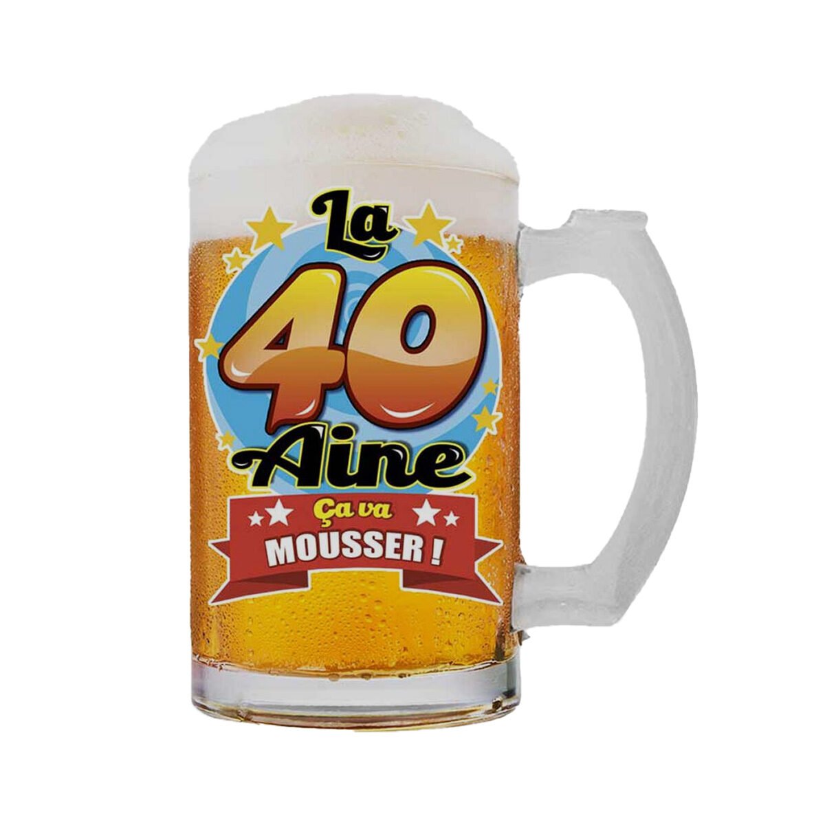 Beer mug 40 years glass 50 cl