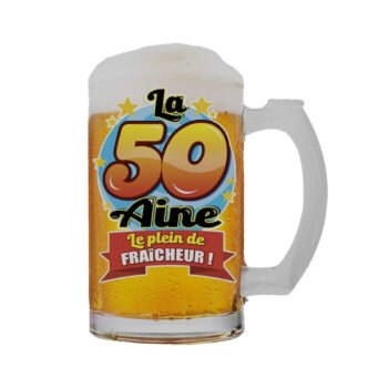 Beer mug 50 years glass 50 cl