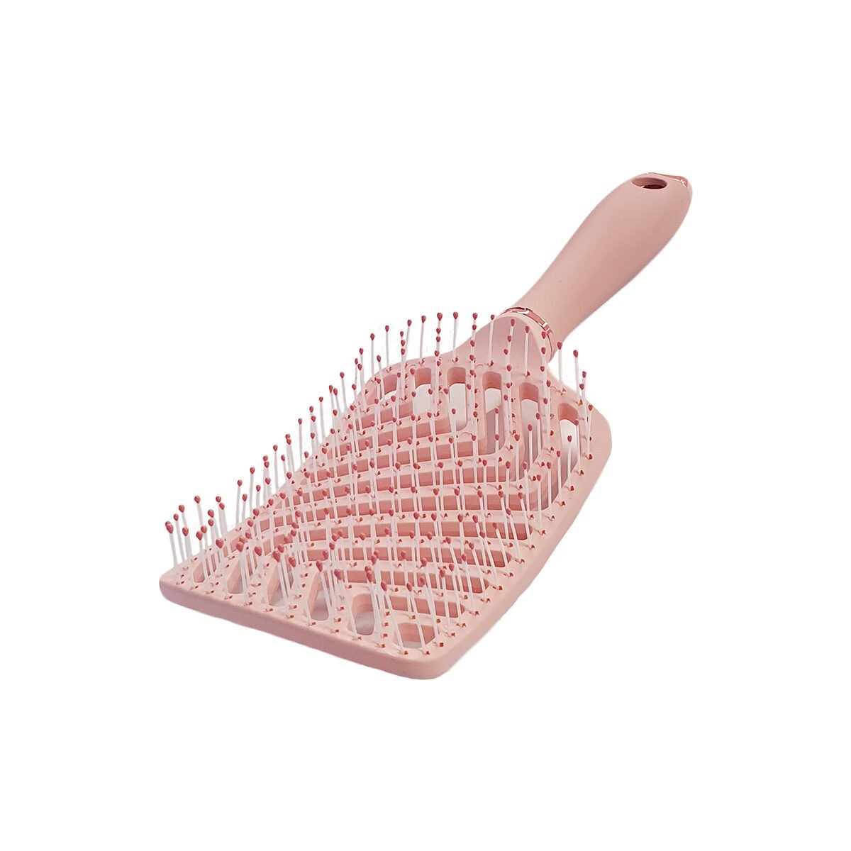 Large curved hair brush detangling pins with pink plastic ball finish Miss Europ