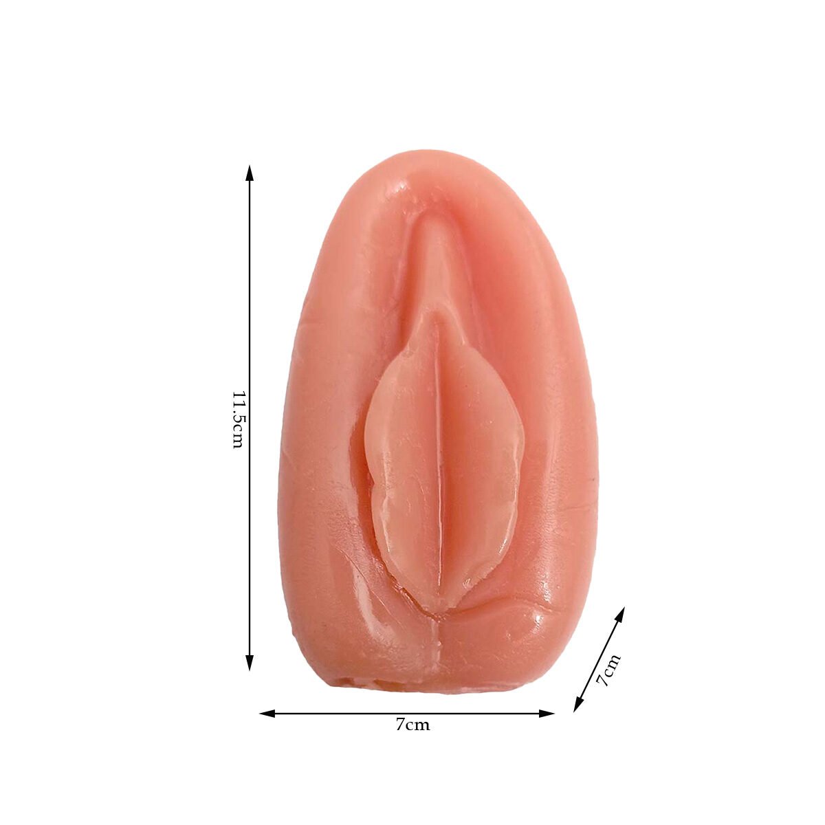 Humorous silicone relief pussy in plastic jar The hand in the basket