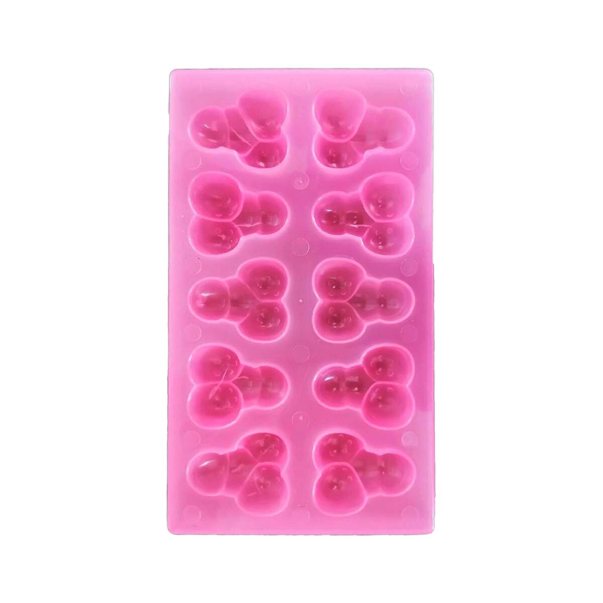 Bac à glaçons Zizi 10 emplacements en plastique rose Zizi Party