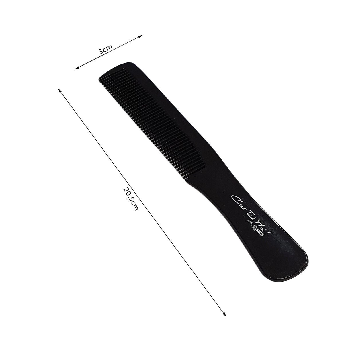 Hair comb with black plastic handle C'est Tout Moi!
