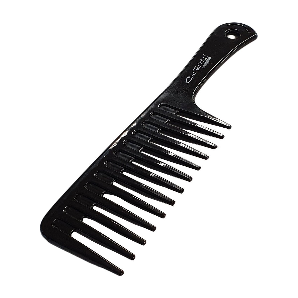 Wide teeth hair comb with black plastic handle C'est Tout Moi!