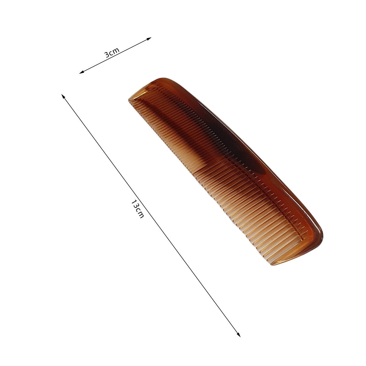 Brown plastic double pocket hair comb C'est Tout Moi!