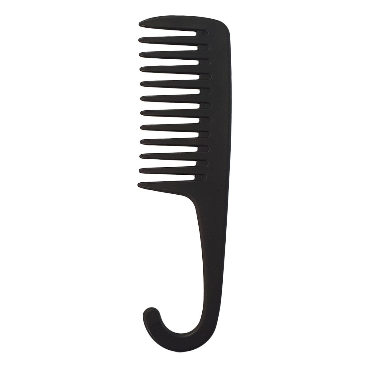 Peigne à cheveux dents larges spécial douche manche plastique noir finition crochet C'est Tout Moi !