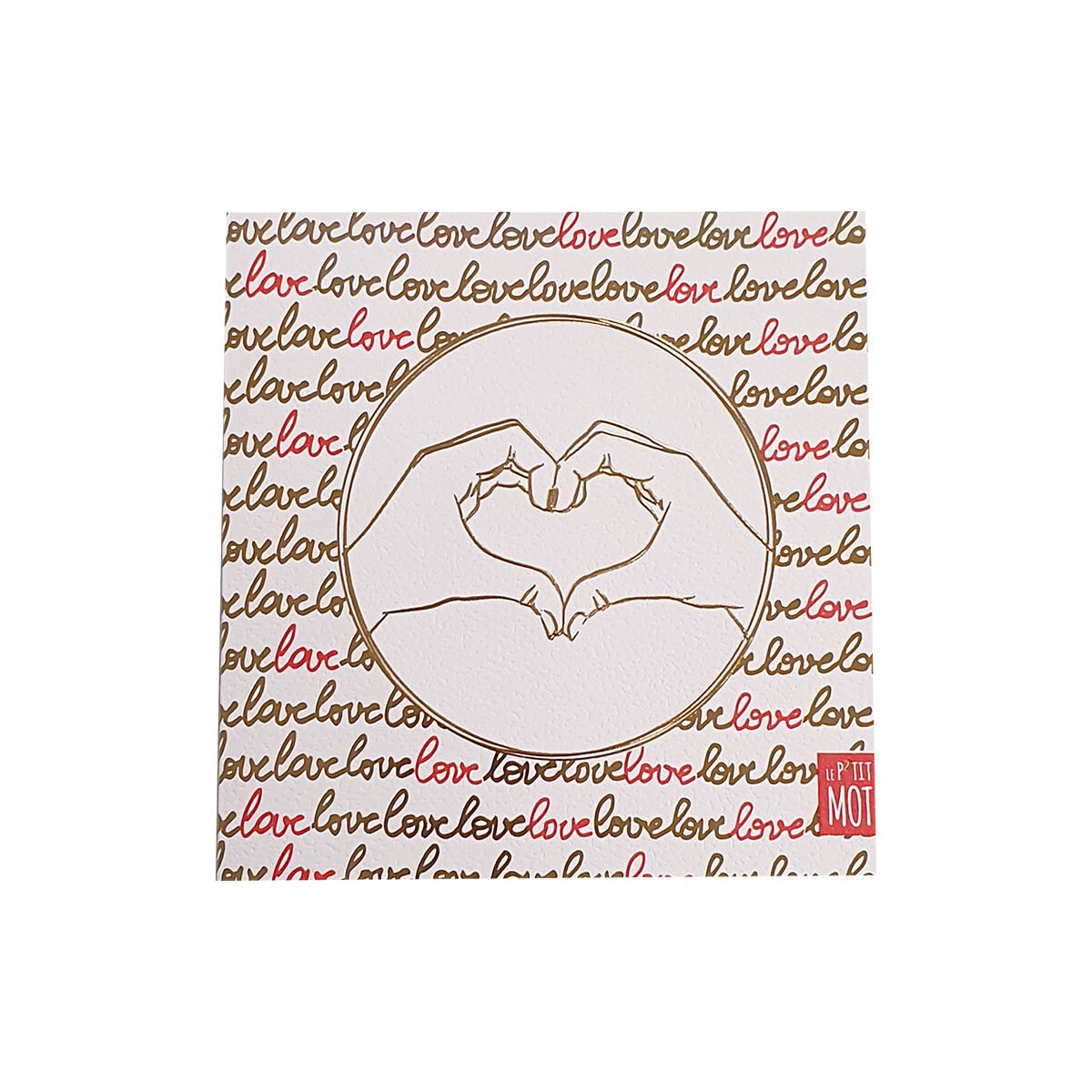 2-fold postcard for Any occasion 13 X 13 cm folded with envelope Le p'tit mot