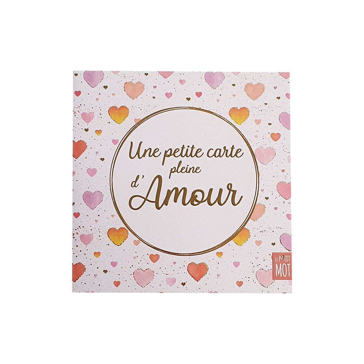 2-fold postcard for Any occasion 13 X 13 cm folded with envelope Le p'tit mot