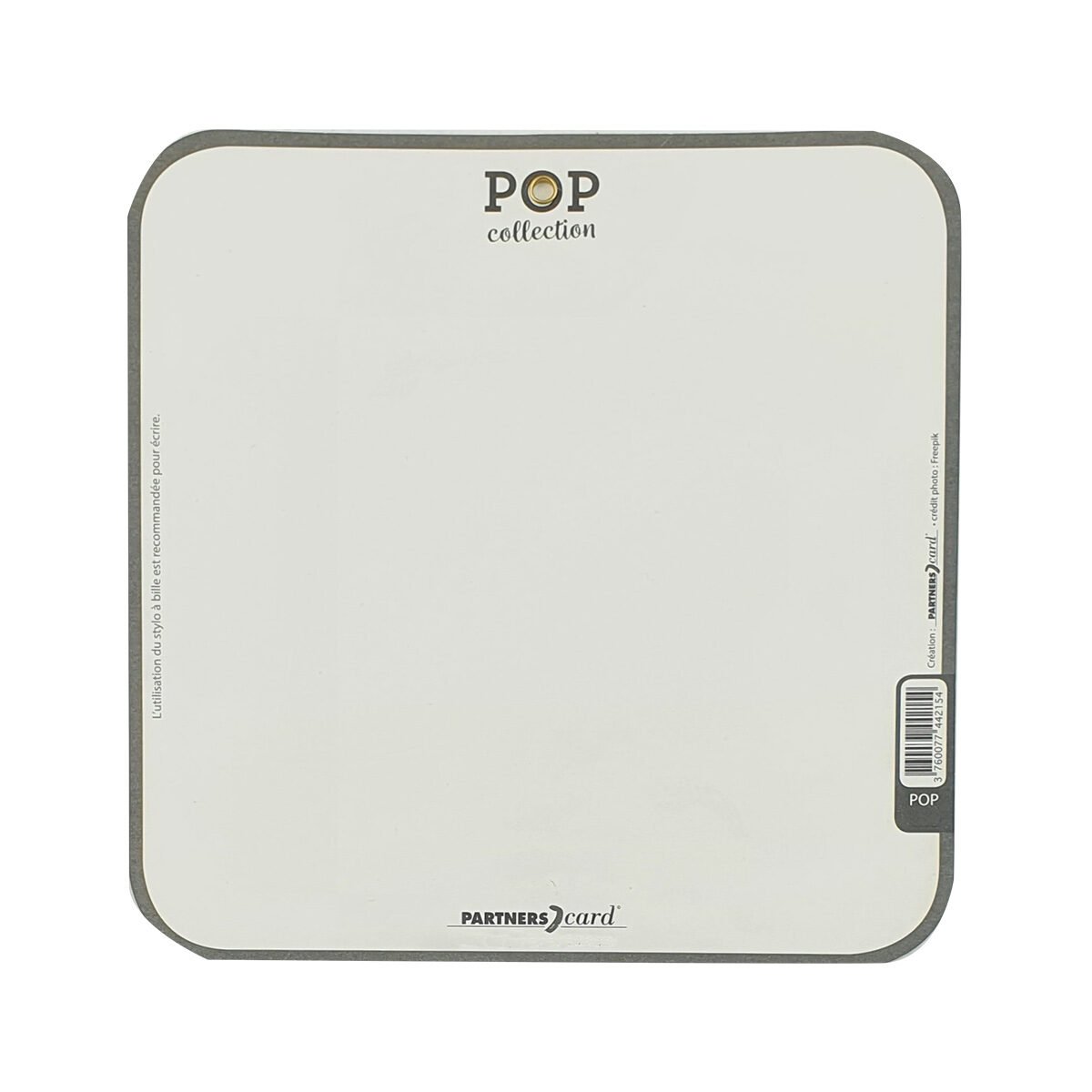 Postcard with a humorous or philosophical message of 16 X 16 cm with envelope Pop collection