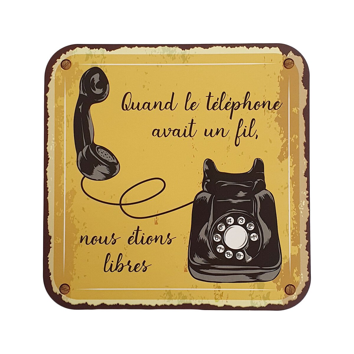 Carte postale avec un message humoristique ou philosophique de 16 X 16 cm avec enveloppe Pop collection