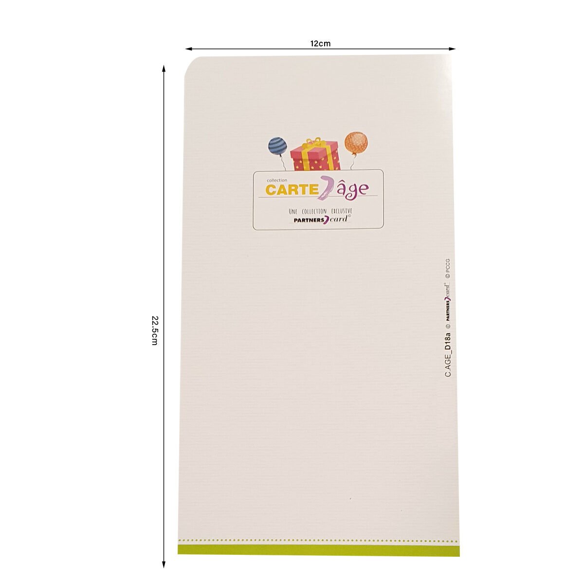 Carte postale 2 volets pour 18 ans de L 22.5 X l 12.0 cm pliée avec enveloppe Carte âge