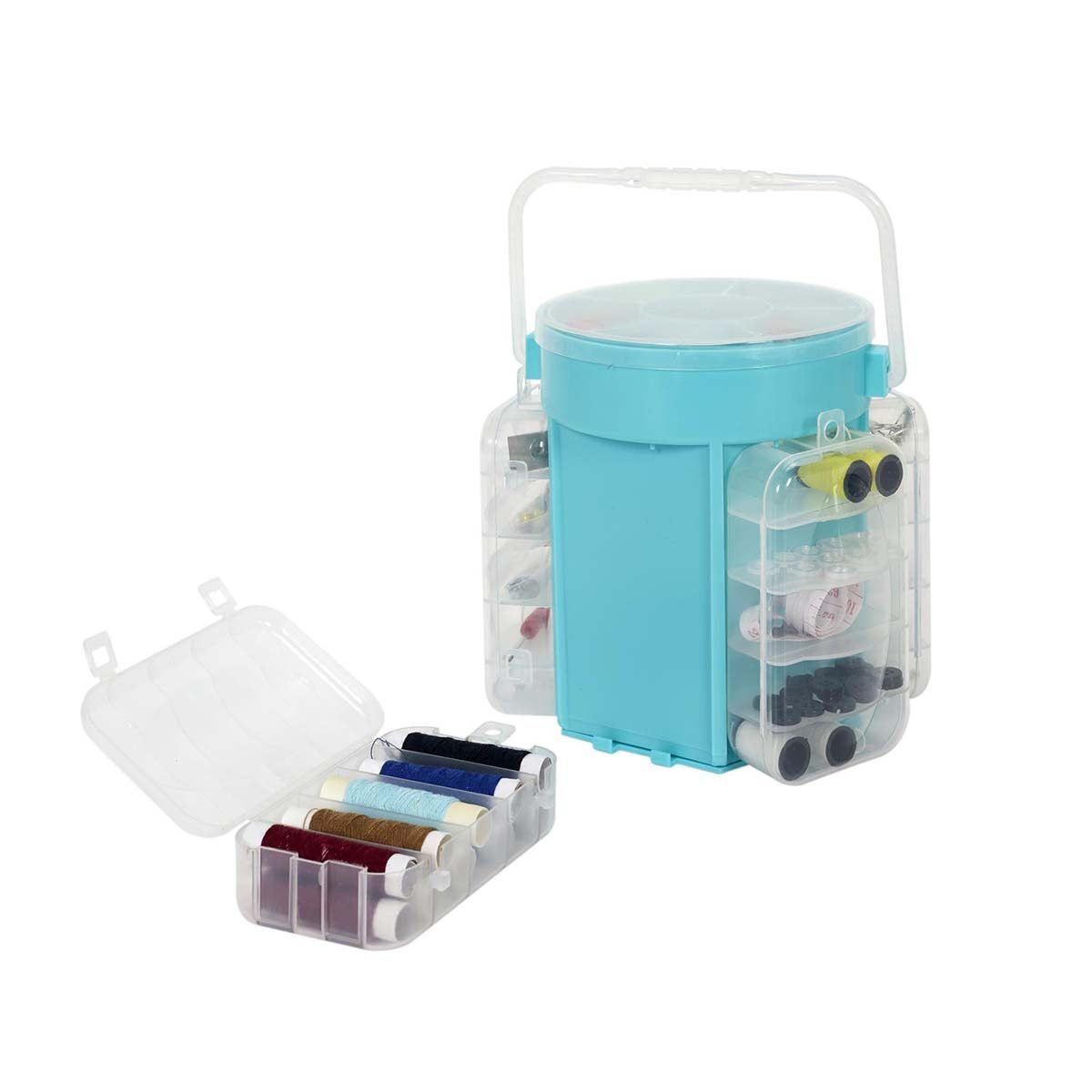 Boîte à couture Bocal plastique 6 en 1 avec 6 boîtes démontables, 210 accessoires inclus et 1 poignée de transport Je cherche une idée
