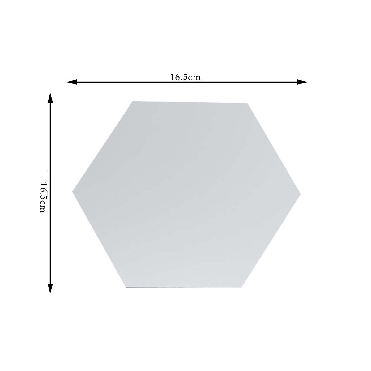 Set of 12 Acrylic Hexagon Adhesive Decorative Wall Mirrors Home Deco Factory