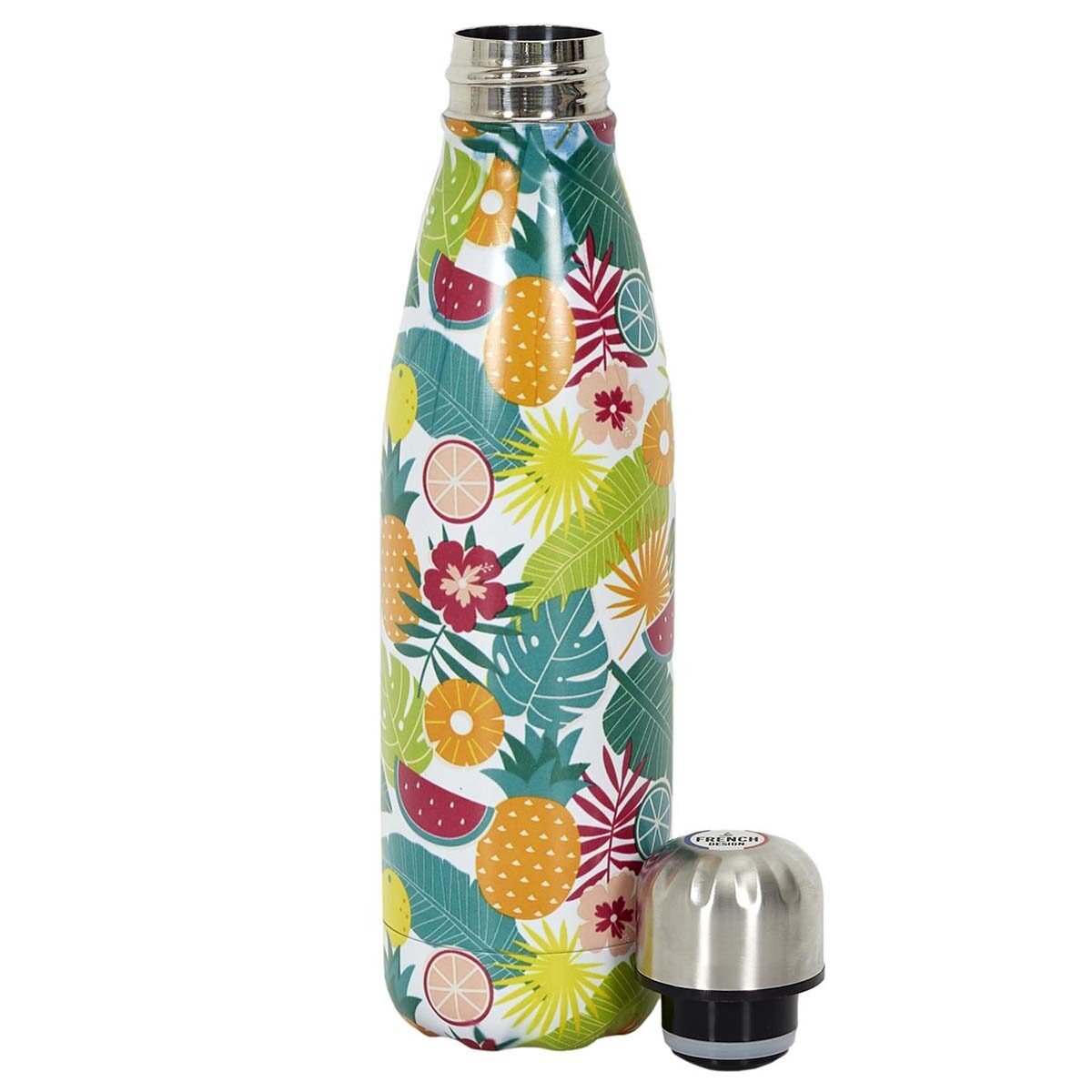 Bouteille de transport isotherme inox 50 cl Fruits exotiques Cook Concept