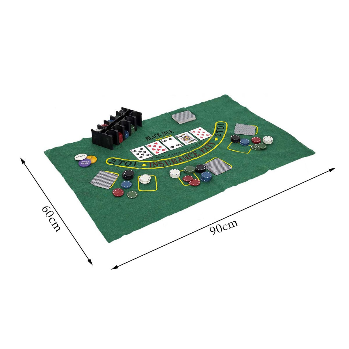 Poker game set 200 chips in metal box Mister Gadget