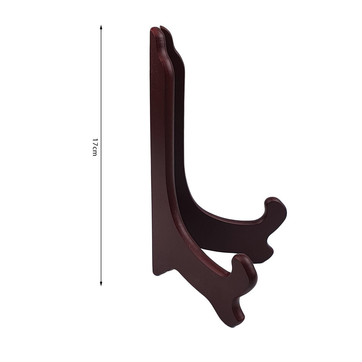 Decorative foldable burgundy wooden plate support Maxime Home