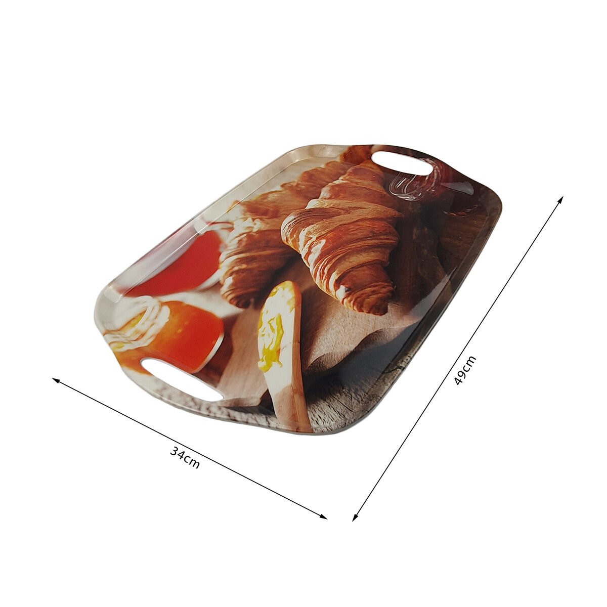 Melamine breakfast tray L 49 x W 34 cm with handles