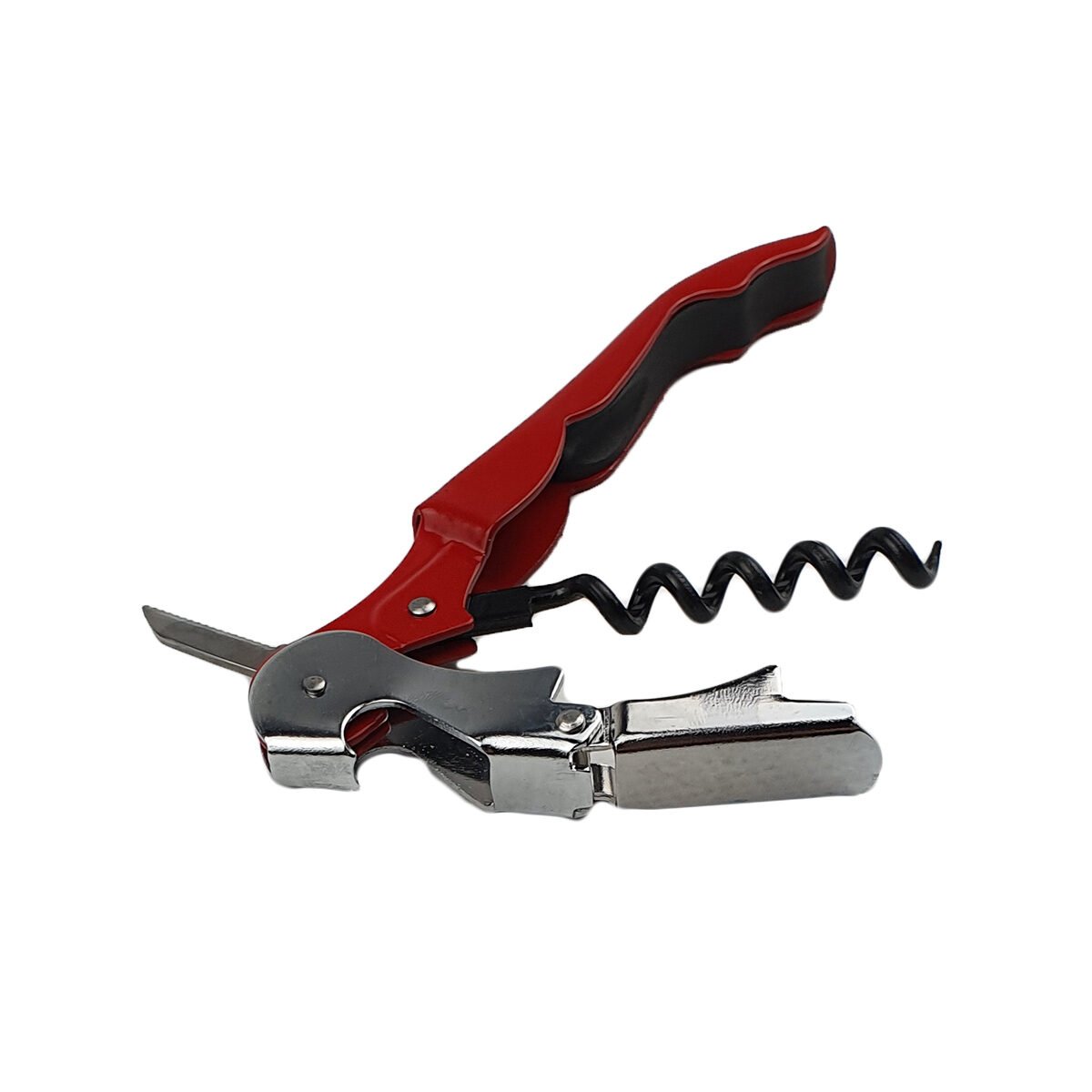 Limonadier métal rouge avec fonctions canif collerette, décapsuleur et tire-bouchon Cuisine et moi