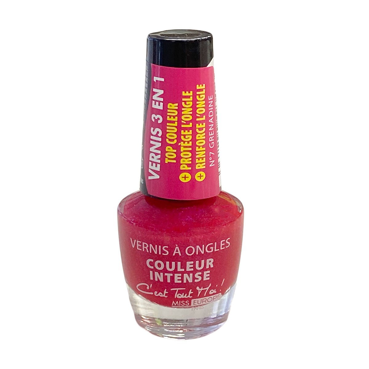 Vernis à ongles 3 en 1 n°07 Grenadine 11 ml Miss Europ