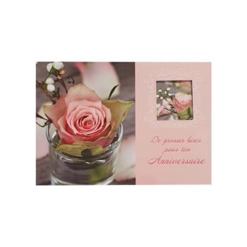 Carte postale 2 volets pour anniversaire de L 15.0 X l 10.5 cm pliée avec enveloppe Hublot