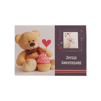 Carte postale 2 volets pour anniversaire de L 15.0 X l 10.5 cm pliée avec enveloppe Hublot
