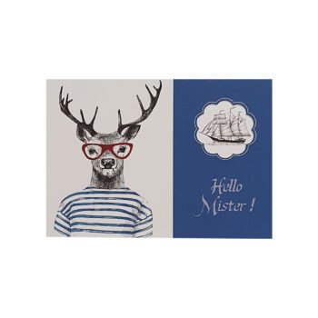 Carte postale 2 volets pour toute occasion de L 15.0 X l 10.5 cm pliée avec enveloppe Hublot